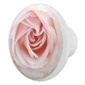 ピンクローズホワイトウッドシャビーシックファームハウスフローラ セラミックノブ (右)