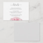 ピンクローズホワイトグレイ結婚フローラズホテル詳細 エンクロージャーカード (正面/裏面)