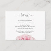 ピンクローズホワイトグレイ結婚フローラズホテル詳細 エンクロージャーカード (正面)