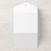 ピンクローズホワイト2会場結婚全In One Invi オールインワン招待状 (外側)