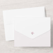 ピンクローズホワイト2会場結婚全In One Invi オールインワン招待状 (裏面)