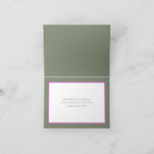 ピンクローズボタニカルフローラブーケシックありがとう カード (内部)