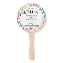 ピンクローズボホフローラウォーター色結婚式 プログラム