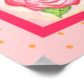 ピンクローズポスターアートプリント ポスター (角)