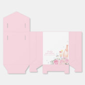 ピンクローズポピンシャンパーニュボトルベビーシャワー フェイバーボックス (見開き)