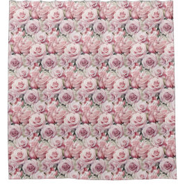 ピンクローズマクシマリストシャワーカーテン シャワーカーテン