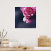 ピンクローズマクロ抽象芸術にドロップ ポスター (キッチン)