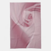 ピンクローズマクロ キッチンタオル (縦)