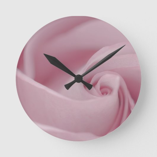 ピンクローズマクロ ラウンド壁時計 (正面)