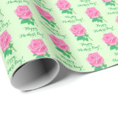 ピンクローズマザーズデイラッピング紙 ラッピングペーパー (ロールコーナー)