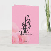 ピンクローズマザーズデイ カード (裏面)