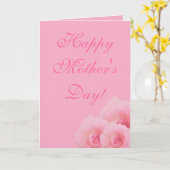 ピンクローズマザーズデイ カード (黄色い花)