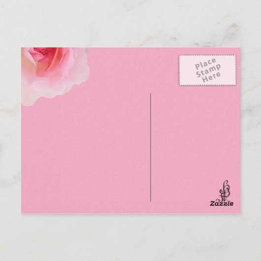 ピンクローズマザーズデイ ポストカード (裏面)