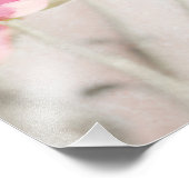 ピンクローズマーブルストーン背景コラージュバラ フォトプリント            (角)