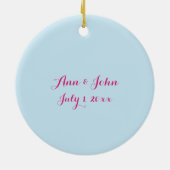 ピンクローズミセス初めてのクリスマスオーナメント セラミックオーナメント (裏面)