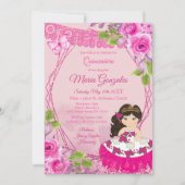 ピンクローズメキシコチャラキンセアニェラ招待状 招待状 (正面)
