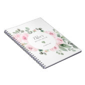 ピンクローズユーカリブライダルシャワーレシピ本 ノートブック (右側)
