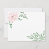 ピンクローズユーカリプタス葬式ありがとうご注意 サンキューカード (裏面)