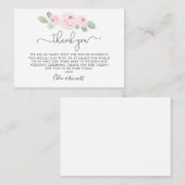 ピンクローズユーカリ結婚プトゥス プレイスカード (正面/裏面)