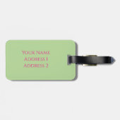 ピンクローズラゲッジタグ ラゲッジタグ (裏面横)