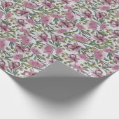 ピンクローズラッピング紙 ラッピングペーパー (角)