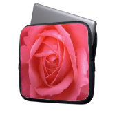 ピンクローズラップトップスリーブロマンチックバラタブレットケース ラップトップスリーブ (正面左)