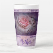 ピンクローズラテマグ カフェラテマグ (正面)