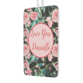 ピンクローズラブユーフローラバラカーエアーフレッシュナー カーエアーフレッシュナー (左)