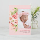 ピンクローズラベンダー |モダンエレガントフローラ誕生 案内状 (スタンド正面)