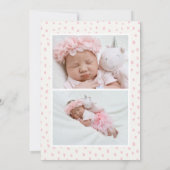 ピンクローズラベンダー |モダンエレガントフローラ誕生 案内状 (裏面)