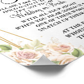 ピンクローズリングや輪ブライダルシャワーのゲームサインを入れる ポスター (角)