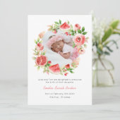 ピンクローズリーススイカ |エレガントフローラ誕生 案内状 (スタンド正面)