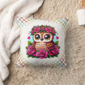 ピンクローズリース クッション (ブランケット)