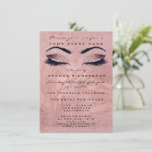 ピンクローズレッドビーンメイクアップアイグリッター16ブライダル 招待状 (スタンド正面)