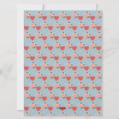 ピンクローズロマンチックハートバレンタインデー シーズンカード (裏面)