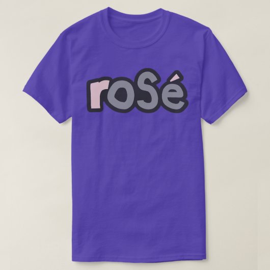 ピンクローズワインアルティメットグレータイポグラフィ Tシャツ (デザイン正面)