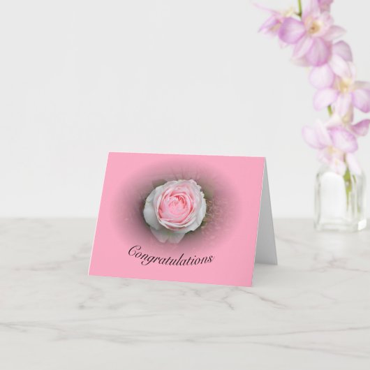 ピンクローズヴィネット カード (蘭)