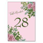 ピンクローズヴィンテージウェディング テーブルナンバー (正面)