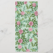 ピンクローズヴィンテージウェディング メニュー (裏面)