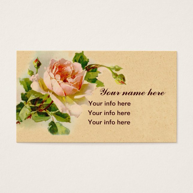 ピンクローズヴィンテージスタイルウォーター絵を描カラー (正面)