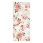 ピンクローズヴィンテージフローラルパターンビジネス ラックカード (裏面)