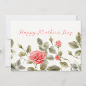 ピンクローズヴィンテージマザーズデイカード シーズンカード (正面)