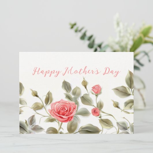 ピンクローズヴィンテージマザーズデイカード シーズンカード (スタンド正面)