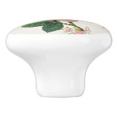 ピンクローズヴィンテージ花柄 セラミックノブ (側面)