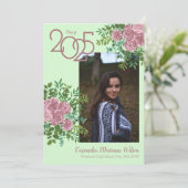 ピンクローズヴィンテージGr写真卒業発表 招待状 (スタンド正面)