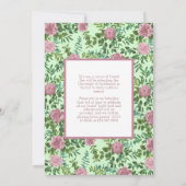 ピンクローズヴィンテージGr写真卒業発表 招待状 (裏面)