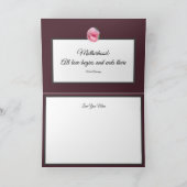 ピンクローズ万華鏡のように千変万化するパターンバーガンディーマザーズデイカード シーズンカード (内部)