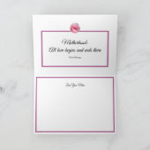 ピンクローズ万華鏡のように千変万化するパターンマザーズデイホリデーカード シーズンカード (内部)