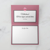 ピンクローズ万華鏡のように千変万化するパターンマザーズデイホリデーカード シーズンカード (内部)