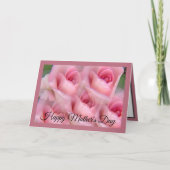 ピンクローズ万華鏡のように千変万化するパターンマザーズデイホリデーカード シーズンカード (正面)